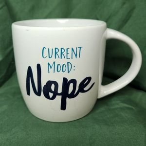 Stoneware Mug Current Mood Nope White 18floz Cup